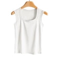 thumbnail image 4 of DHFJKG Womens Tank Top Basic Tee Undershirt Sleeveless Workout Yoga Shirt Athletic Gym Solid Color Versatile Tops, 4 of 4