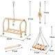 thumbnail image 2 of Hamaca colgante de madera para loros, pájaros, escaleras para trepar, perchas, accesorios para jaulas para mascotas, 2 of 5