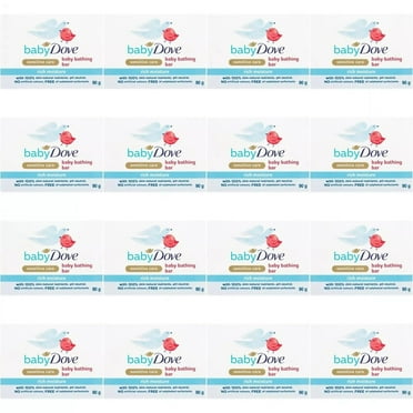 Baby Dove Rich Moisture Bathing Bar -Gentle Soap for Baby 3.17 oz- 12 Pack