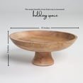 thumbnail image 3 of The Art Box 12-inch Wooden Fruit Bowls Farmhouse Decor, Kitchen Counter Dining Table Decorative Pedestal Bowl, Large Fruit Bowl for Serving, Handmade Natural Mango Wood Bowls, 3 of 6