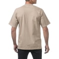 thumbnail image 2 of Pro Club Men's Heavyweight Cotton Short Sleeve Crew Neck T-Shirt-KHK-M, 2 of 5