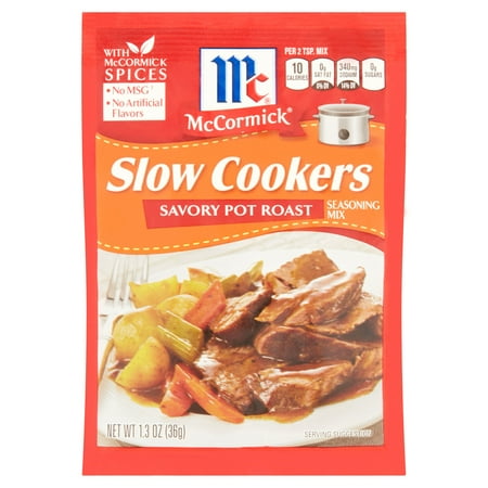 McCormick Slow Cookers Savory Pot Roast Seasoning Mix, 1.3 oz - Walmart.com