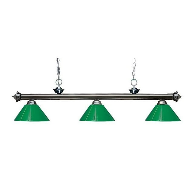 Z-Lite Riviera 3 Light Billiard Light in Gun Metal