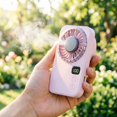 thumbnail image 4 of Zguuel Rechargeable Handheld Fan with Ice Plate, Semiconductor Cooling Turbo Fan with Digital Display & Adjustable Speed, Personal Cooling Fan for Travel, Outdoor, Summer, 4 of 5