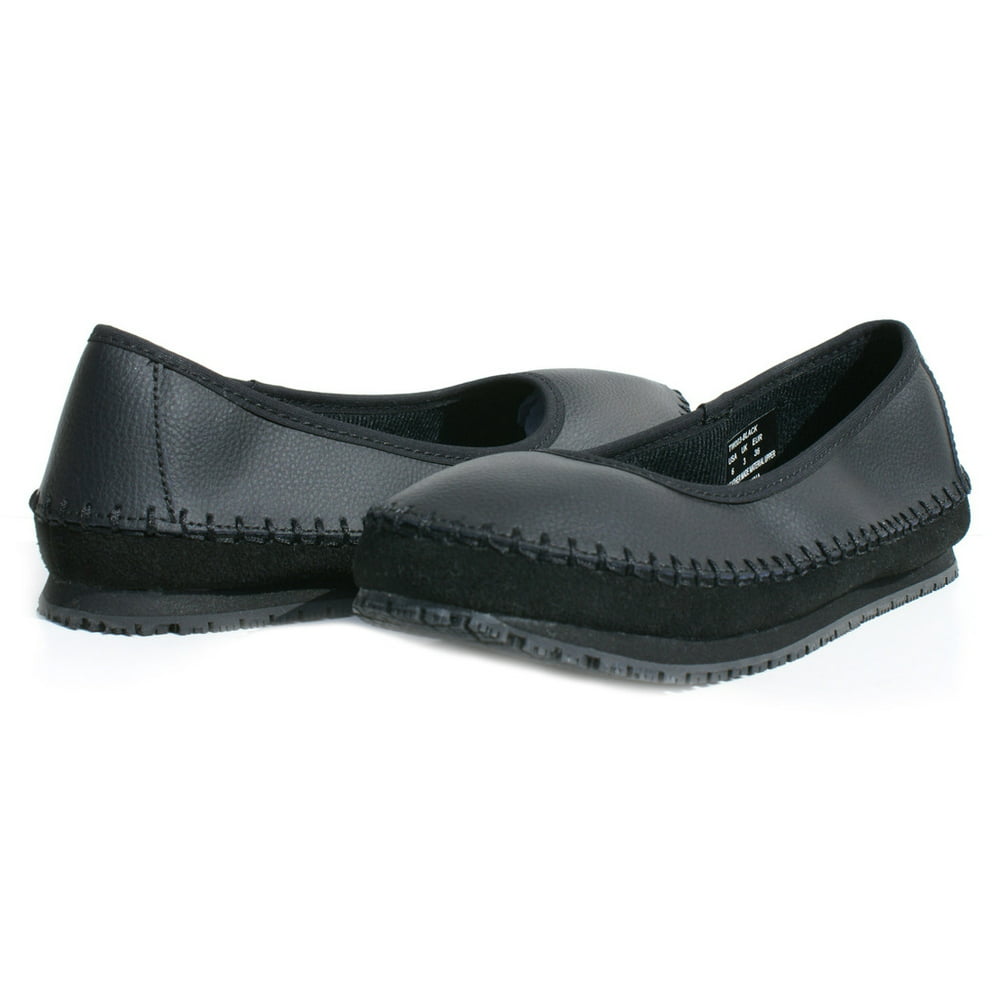 Own Shoe OwnShoe Women's Slip Resistant Leather Flat