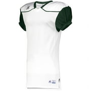 RUSSELL COLOR BLOCK GAME JERSEY (AWAY), L, WHITE/DARK GREEN
