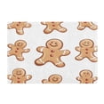 thumbnail image 2 of Bathroom Plush Absorbent Mat Single Square Pad 16x24Inches Bath Mat Fluffy Suitable For Bathroom Toilet Living Room Absorb Water Non-Slip Durable The Christmas Gingerbread Man, 2 of 9