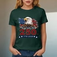 thumbnail image 4 of mgoYE Womens 250 Anniversary T Shirt 250 Years American Flag 250th Anniversary USA T-Shirt(Dark Green,2XL), 4 of 8
