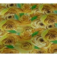 thumbnail image 5 of oneOone Viscose Jersey Yellow Fabric Rose Floral Quilting Supplies Print Sewing Fabric By The Yard 60 Inch Wide, 5 of 5
