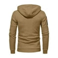 thumbnail image 5 of Rrunsv 2024 New Zipper Hoodies for Men Slim Sweatshirts Fall Casual Fashion Coats(Khaki,M), 5 of 5