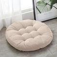 thumbnail image 6 of Round Office Chair Cushions 22x22 Inch Outdoor Seat Pads Set of 2 Throw Floor Pillows for Adults Sitting Patio Garden, Beige, 6 of 7
