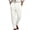 White, variant on hoksml Men's Solid Pleated Dress Pants Loose Straight Leg Stretch Business Casual Trousers with Pockets for Daily Comfort