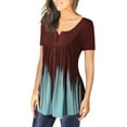 thumbnail image 6 of Pntutb Womens Summer Tunic Tops Short Sleeve Casual V Neck Hide Belly Tee Blouses, 6 of 6