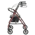 thumbnail image 5 of Drive Medical Rollator Rolling Walker with 6 inch Wheels, Folding Removable Backrest, and Padded Seat, Red, 5 of 7