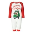 thumbnail image 2 of Elippeo Christmas Pajamas for Family Long Sleeve Elk Truck Print Tops + Plaid Pants Set Sleepwear, 2 of 10