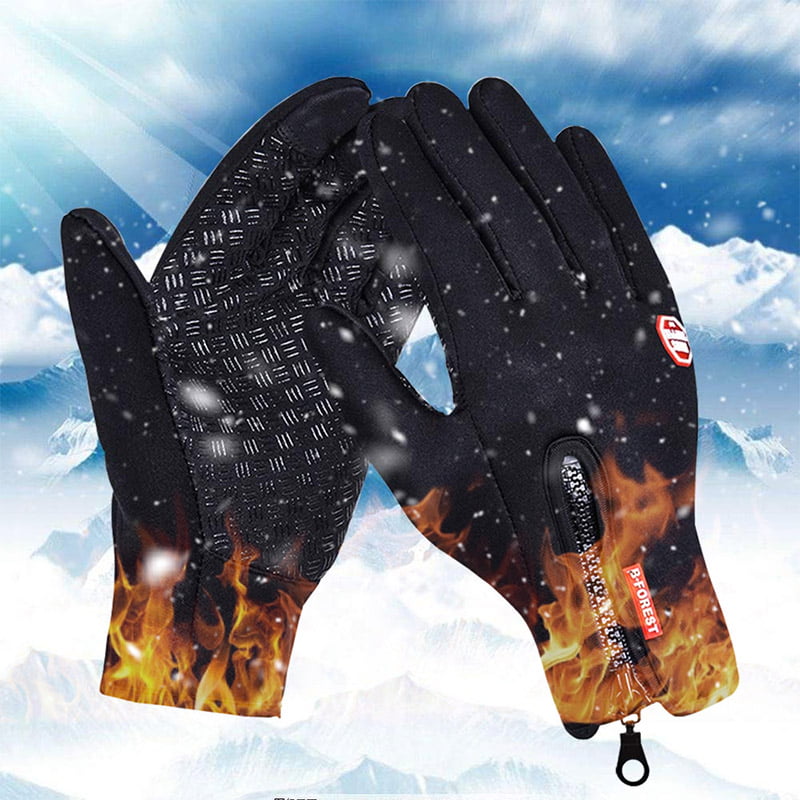 Winter Thermal Warm Full Finger Gloves Cycling Anti-Skid Touch Screen Mittens