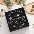thumbnail image 3 of Zomyto 7"x7" Great s New Home Gift Ideas Great New Home Decor Rustic Home Accessories Decor New Home New Beginning New Memories Wooden Box, 3 of 5