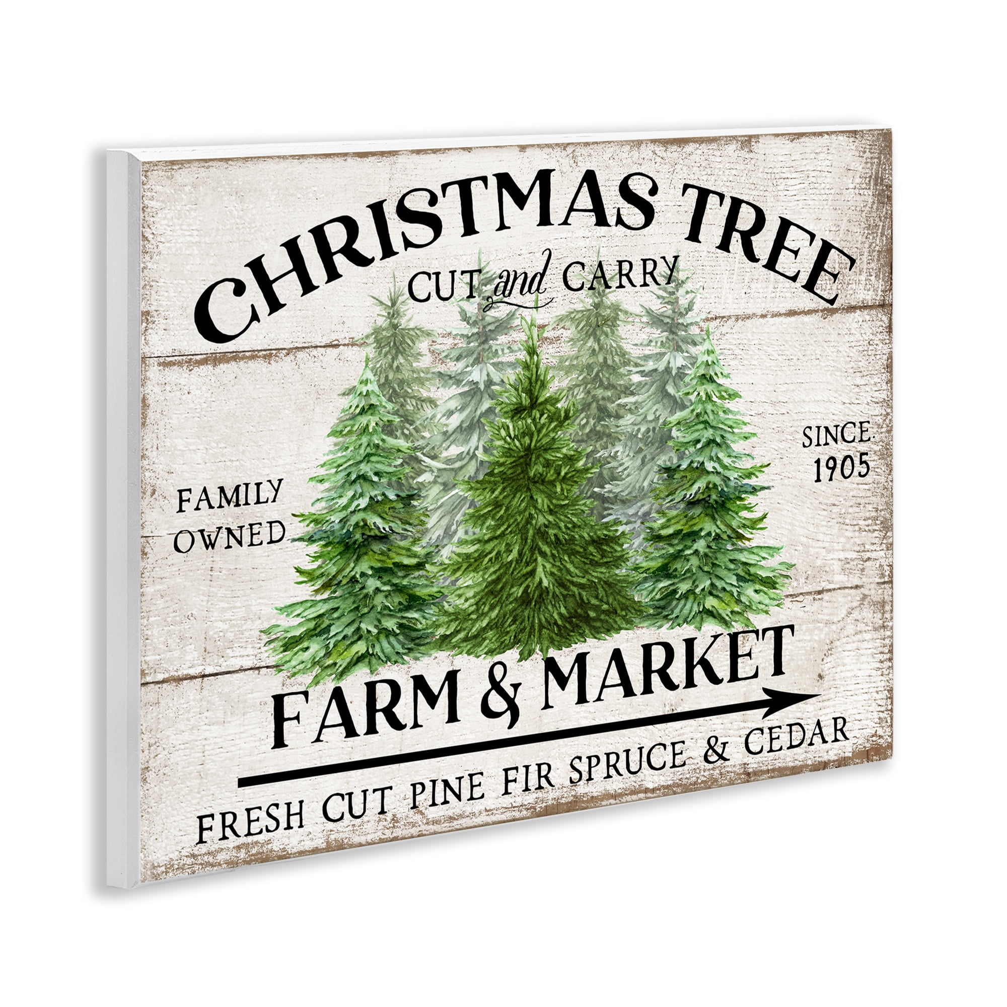 Stupell Industries Farm & Market Christmas Holiday Painting Unframed Art Prints Wall Art, 14 x 11