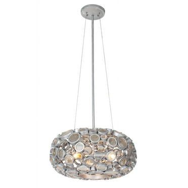 Varaluz 165C03SNV Fascination 3 Light 18 inch Pendant, Nevada Silver