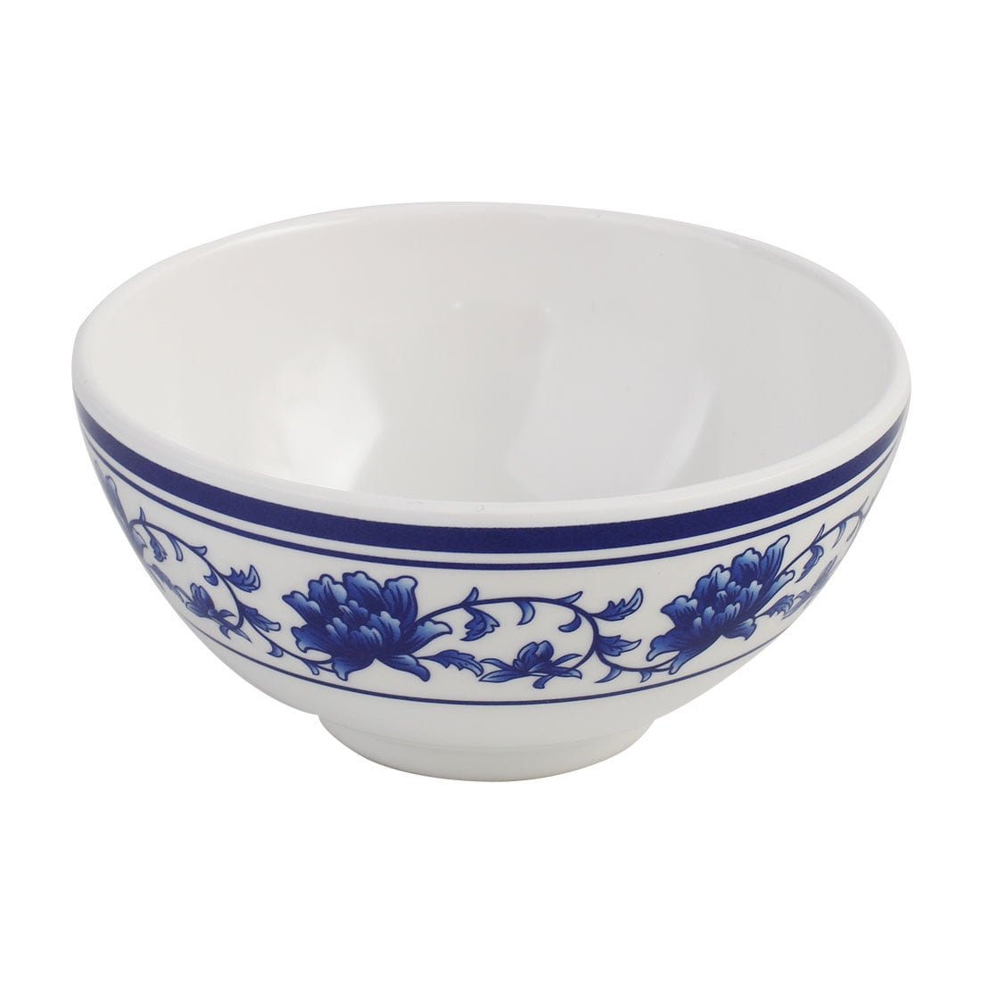 Unique Bargains Kitchen Flower Pattern Rice Soup Food Bowl Container