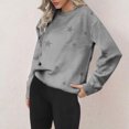 thumbnail image 2 of Bovemsi Womens Sweatshirts Solid Color Sweatshirt Tops Long Sleeves Casual Pullover Lightweight Loose Fall Fashion Outfits 2025 Clothes, 2 of 9