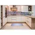 thumbnail image 6 of Ahgly Company Machine Washable Indoor Square Transitional Lavender Blue Area Rugs, 4' Square, 6 of 7