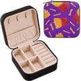 thumbnail image 2 of Coolnut French Fries Jewelry Box Portable PU Leather Jewelry Mini Case with Removable Tray Display Earrings Bracelets Rings Necklaces for Women Women Gifts, 2 of 7