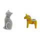 thumbnail image 5 of Estatua De Gato, Figura Decorativa De Resina, Escultura De Animal Coleccionable Para Entrada, Estantería, Sala De Estar, Dormitorio, Adorno De Caballo Dala Sueco, Figura De Caballo Dalecarlian, 5 of 8