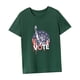 thumbnail image 5 of Camiseta de verano con cuello redondo para mujer, para senderismo, vacaciones, playa, uso diario, caminar Verde, 5 of 7