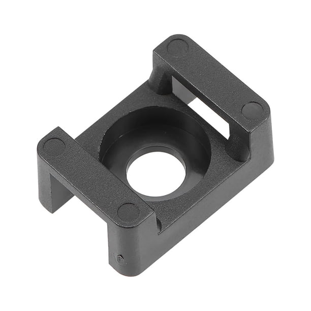 Uxcell Soporte para bridas tipo montura de silla permanentemente a la pared escritorio 23x16x10mm negro 100 Pcs