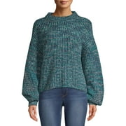 Time and Tru Women's Mock Neck Pullover