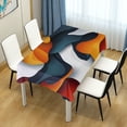 thumbnail image 4 of Yayeee Tablecloths 54" x 54" Rectangle Wrinkle Resistant Party Table Cover, Abstract Wavy, 4 of 8