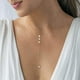 thumbnail image 5 of Collar largo para mujer, delicado collar de oro chapado en oro de 14 k, 5 of 5