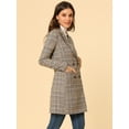 thumbnail image 4 of INSPIRE CHIC Blazer Manteau à Carreaux pour Femme à Double Boutonnage avec Revers Cranté, 4 of 6