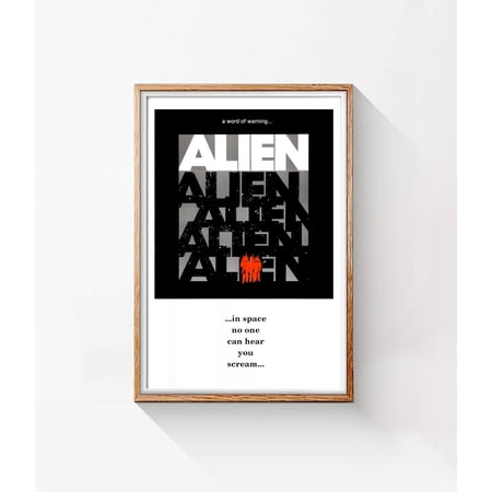 POSTER Alien, original poster, 1979 space horror adventure movie, -UNFRAMED