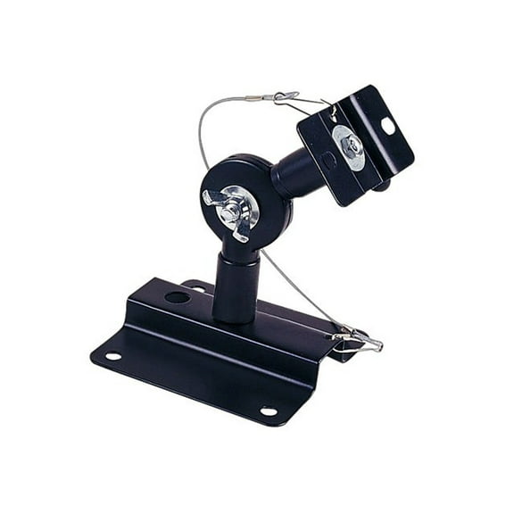 Monoprice Adjustable 33 lb. Capacity Speaker Wall Mount Brackets (Pair), Black