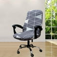 thumbnail image 4 of facefd Computer Office Chair Cover Swivel Office Armchair Slipcover for Boss Chair Geometry Style, 4 of 8