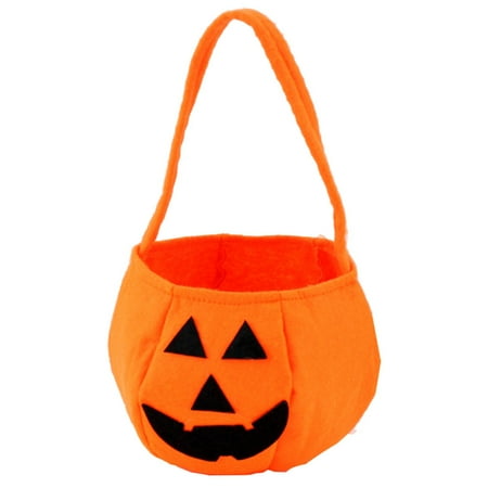 Halloween Bag Crafts - Halloween Smile Pumpkin Bag Kids Candy Bag Children