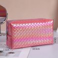 thumbnail image 4 of Bolsa cosmético de cuero PU Likrtyny maquillaje nacarado Mujeres Niñas Regalos Rojo, 4 of 9