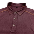 thumbnail image 3 of WREESH Men's Casual Fashion Henley Shirts Short Sleeve Shirt with Turn-Down Collar and Button Detail a Solid Color Pullover Top for Stylish Comfort Red, 3 of 5