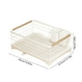 thumbnail image 3 of XiYing Kitchen Countertop Dish Drying Rack, Iron Material, Large Capacity Storage Organizer for Plates Bowls Cups Utensils, 43X33.5X18Cm, 1-Piece, 3 of 6