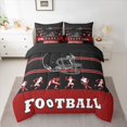 thumbnail image 2 of jejeloiu Boys Ball Game 7-Piece Twin Bedding Sets,American Rugby Sport Bedding Comforter Set,Black Football Helmet Sheet Sets For Boys Kids,Microfiber Bedroom Decor Reversible, 2 of 8