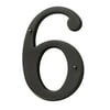 Baldwin 90676 Solid Brass Residential House Number 6 - Bronze