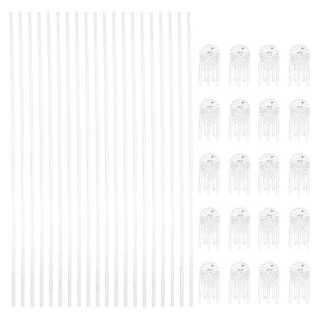 GOOHOCHY 1 juego de varillas de soporte de acrílico para plantas, enrejado de acrílico, soporte de gancho para tallo de planta de acrílico con estaca, enrejado de acrílico para plantas, estacas