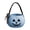 Blue, variant on Halloween Pumpkin Plush Candy Bag with Handle and Striped Bow Decor, Soft Fabric Trick or Treating Baskets, Jack-O-Lantern Buckets for Halloween Party Supplies, 8"x8"x5", Pink