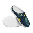 thumbnail image 3 of Kdxio Space and Animals Women's Men's Slippers Plush Slip-On House Slipper for Winter Indoor Soft Cushion Non-slip Fluffy Slides Slippers-37/38, 3 of 7