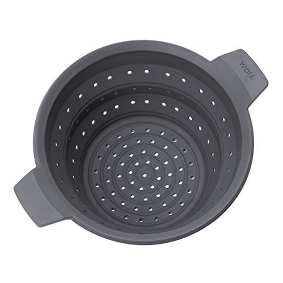 Woll Concept Plus Multi-Function Collapsible Silicone Steamer & Colander Insert, 11", Gray