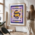 thumbnail image 3 of Sssmiles and Ssunshine - Drawing Quote Illustration Whimsical Humor Typography Floral Stars Unframed Wall Art Print 24 x 36 inches, 3 of 16
