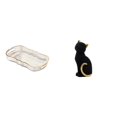 thumbnail image 1 of Bandeja de tocador para desayuno, ideal para guardar frutas y cosméticos. Figura decorativa de resina con forma de gato. Perfecta para la entrada de l, 1 of 8