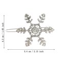 thumbnail image 5 of 4PC Snowflake Rhinestone Hair Clips for Women, Bridal Wedding Party Holiday Hair Accessories, Rhinestone Hairpins for Girls and Women,1.6x2.1 Inch, 5 of 8
